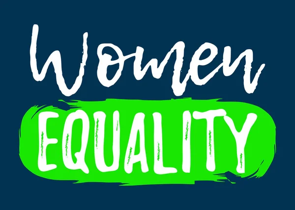 Women Equality label. Fonta dengan Brush. Hak yang sama lencana. Ikon ilustrasi vektor - Stok Vektor