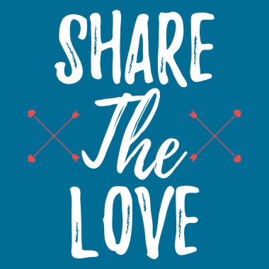 Aşk etiket paylaşmak. Yazı tipi fırça ile. Sevgililer günü rozetleri. Vektör çizim simgesi