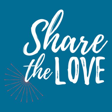 Aşk etiket paylaşmak. Yazı tipi fırça ile. Sevgililer günü rozetleri. Vektör çizim simgesi