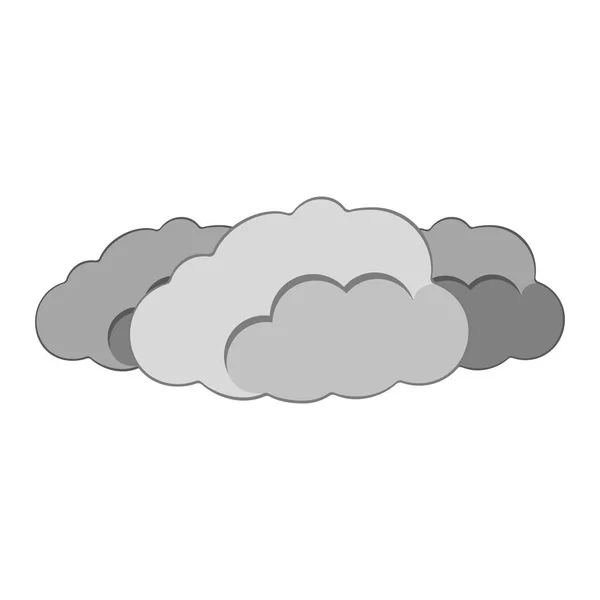 Icona nuvola. Etichetta meteo per Web su sfondo bianco. Illustrazione del vettore del fumetto — Vettoriale Stock