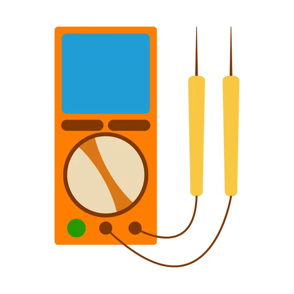 Icono del medidor de energía. Etiqueta energética para Web sobre fondo blanco. Ilustración de vectores planos — Vector de stock