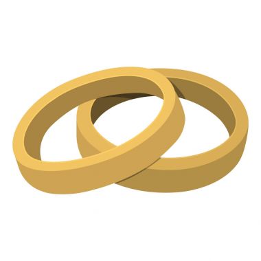 Yüzük simgesi. Sevgi ve beyaz arka plan üzerinde Web için hediyeler. Düz vektör çizim