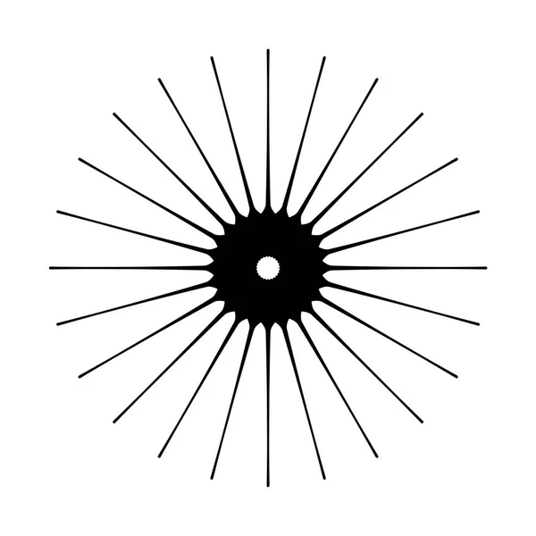 Retro zon barsten vorm. Vintage logo, etiket, badge. Vector design — Stockvector