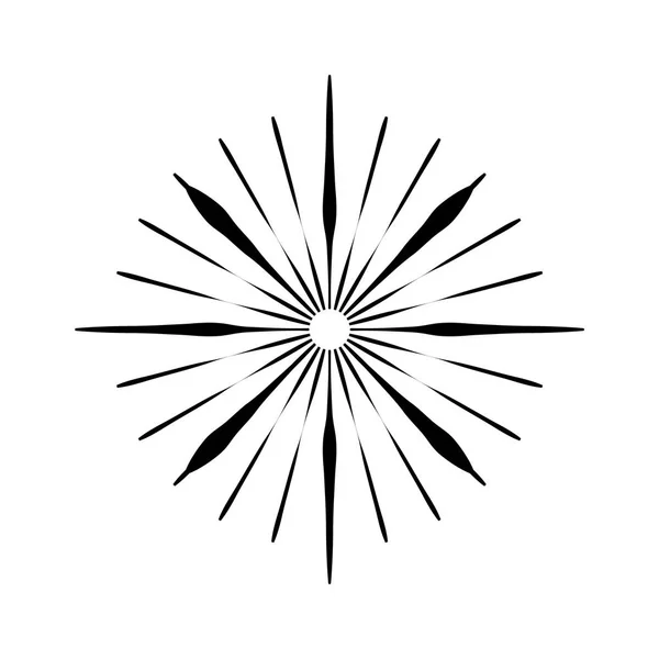 Ρετρό ήλιο σκάσει σχήμα. Vintage λογότυπο, σήμα, σήμα. Διανυσματική σχεδίαση — Διανυσματικό Αρχείο