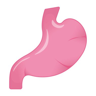 Mide Kavramı Simgesi ve Etiketi. Sağlık Araştırma Sembolü, Simge ve Rozet. Çizgi film Vektör illüstrasyonu