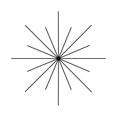 Retro güneş patlaması şekli ve klasik güneş patlaması. Patlama ışınları. Vintage logo, etiketler, rozetler. Geometrik şekiller yıldızlar ve vektör tasarım elementleri izole edilmiştir. Minimum siyah havai fişek patlaması