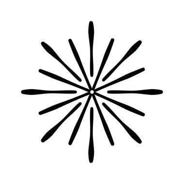 Retro güneş patlaması şekli ve klasik güneş patlaması. Patlama ışınları. Vintage logo, etiketler, rozetler. Geometrik şekiller yıldızlar ve vektör tasarım elementleri izole edilmiştir. Minimum siyah havai fişek patlaması