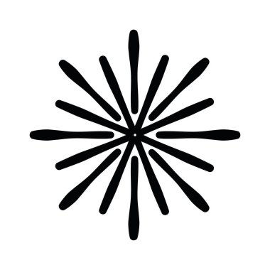 Retro güneş patlaması şekli ve klasik güneş patlaması. Patlama ışınları. Vintage logo, etiketler, rozetler. Geometrik şekiller yıldızlar ve vektör tasarım elementleri izole edilmiştir. Minimum siyah havai fişek patlaması