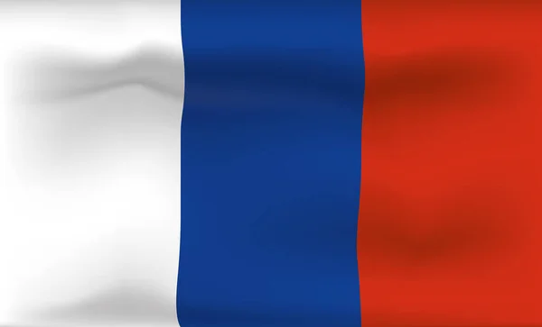 Frankrike Flagg Ikon och Logo. World National Isolated Flag Banner och mall. Realistisk, 3D vektor illustration konst med våg effekt — Stock vektor