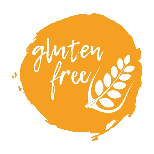 Senza Glutine Alimenti Allergeni Icona Logo Dei Prodotti Gratuiti Intolleranza — Vettoriale Stock