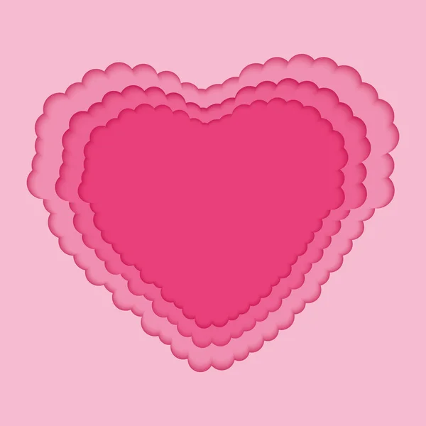 Heart Shape Icon Wedding Gift Card Poster Concept Vector Illustration — Stock Vector