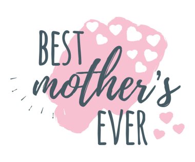 En iyi annenin afişi, logosu, etiketi ve posteri. Kaligrafi tasarımı ve yazı tipi selamı, düğün, kutlama kartı. Klasik vektör illüstrasyonunu kavra ve beyaz sanatta izole et.