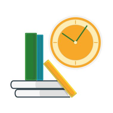 Beyaz, düz vektör illüstrasyonuna izole edilmiş ders kitabı ve duvar gözetimi olan yeşil kitap standı. Ev eşyaları, rahat fikstür nesneler..