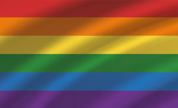 Drapeau Lgbtq Vague Concept Réaliste Bannière Illustration Vectorielle Web Internet — Image vectorielle