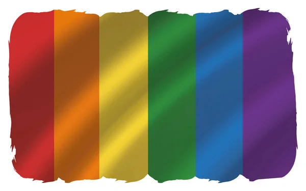 Bandeira Lgbtq Wave Realistic Concept Banner Ilustração Vetorial Web Ícone —  Vetores de Stock