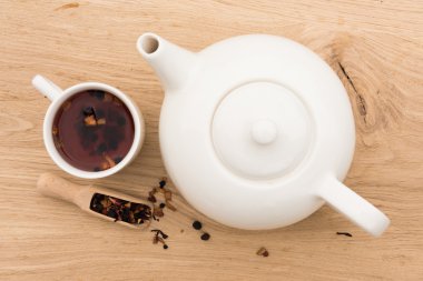 bardak ve çaydanlık ahşap oyun tahtası