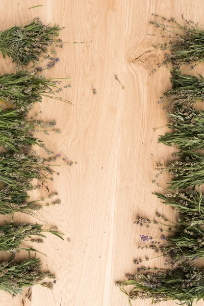 Set of herbs on a wooden background — Stock Photo, Image