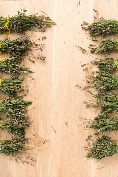 Set of herbs on a wooden background — Stock Photo, Image