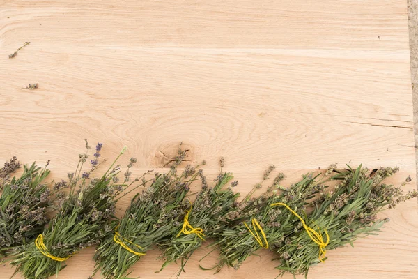 Set of herbs on a wooden background — Stock Photo, Image