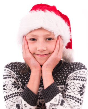 Yeni yıl hediye ile genç kız