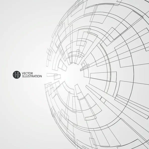 Soyut tel kafes, bilim ve teknoloji illüstrasyon.