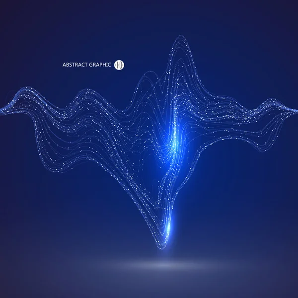 Patroon van de stip. samengesteld uit mesh, technologische betekenis van abstracte afbeeldingen — Stockvector