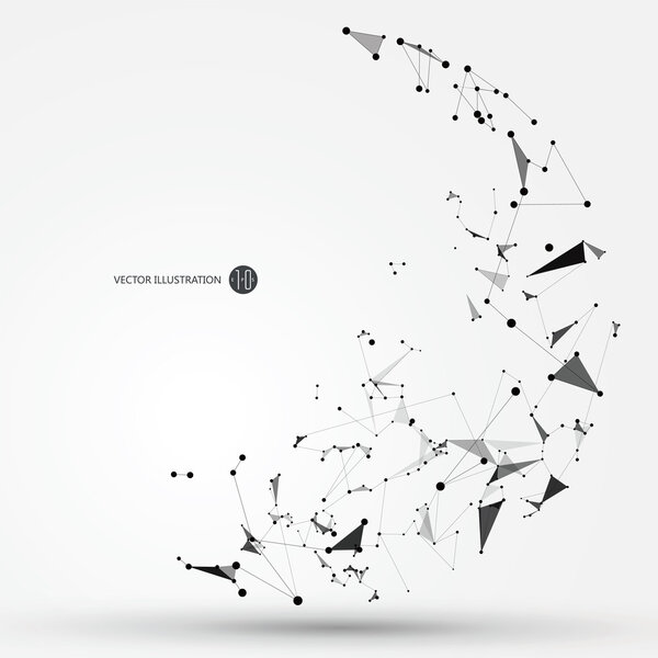 Абстрактная графика, состоящая из точек, линий и соединений, Интернет-технологий
.