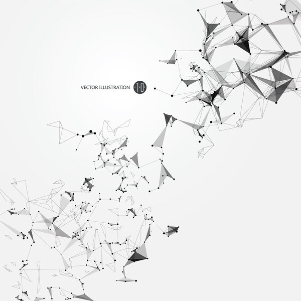 Абстрактная графика, состоящая из точек, линий и соединений, Интернет-технологий
.