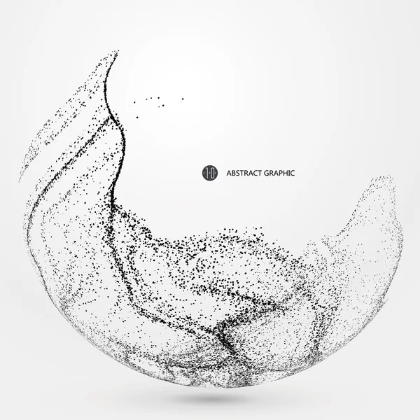 Düzensiz soyut grafik, dinamik parçacık kompozisyon.