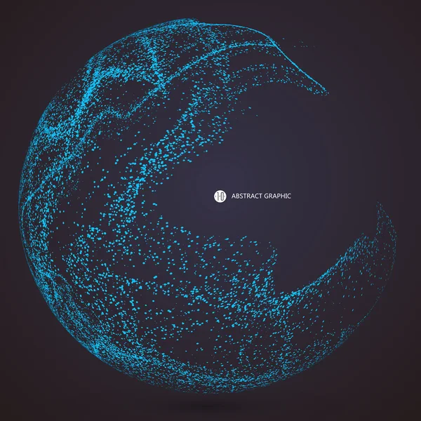 Düzensiz soyut grafik, dinamik parçacık kompozisyon.