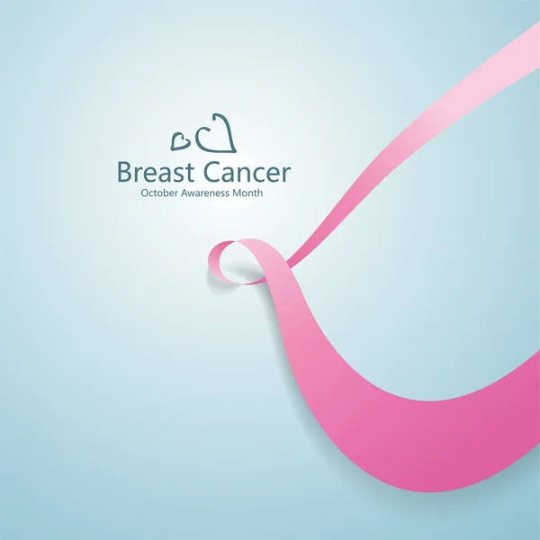 乳癌防治月 10 月，矢量图. — 图库矢量图片