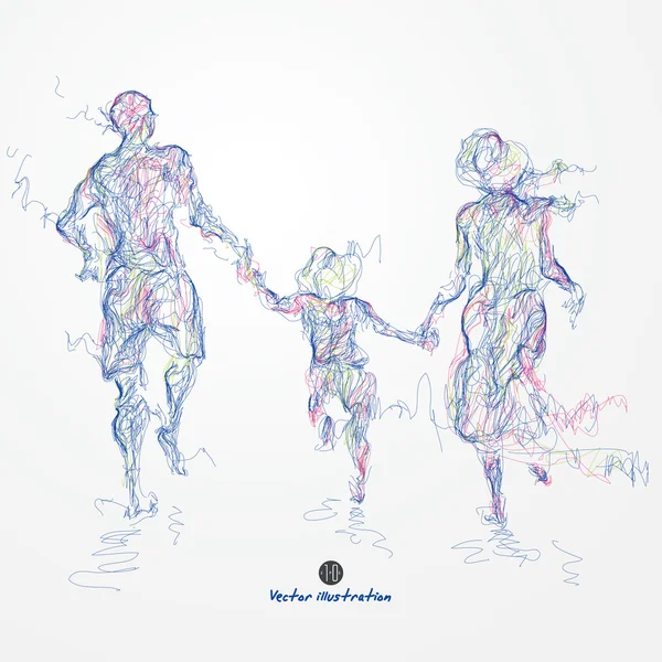 Güzel bir geleceğe, kroki, vektör çizim.