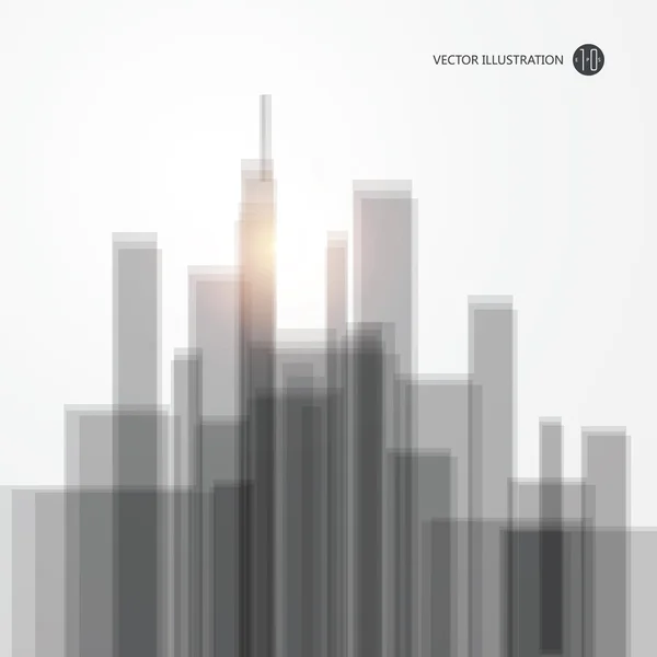Modern city silhouette, vector illustration. — Stock Illustration Modern city silhouette, vector illustration. Royalty Free Stock Illustrations