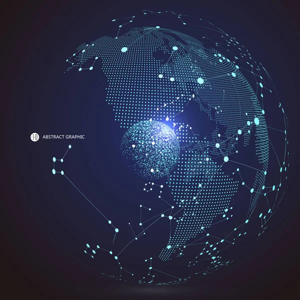 Weltkartenpunkt Linie Zusammensetzung Darstellung Der Globalen Globalen Netzwerkverbindung Internationale Bedeutung — Stockvektor