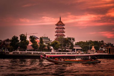 Bangkok gün batımı görünümü
