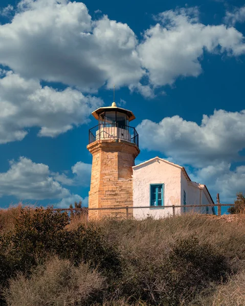 Farol Aldeia Pervolia Larnaca Chipre — Fotografia de Stock