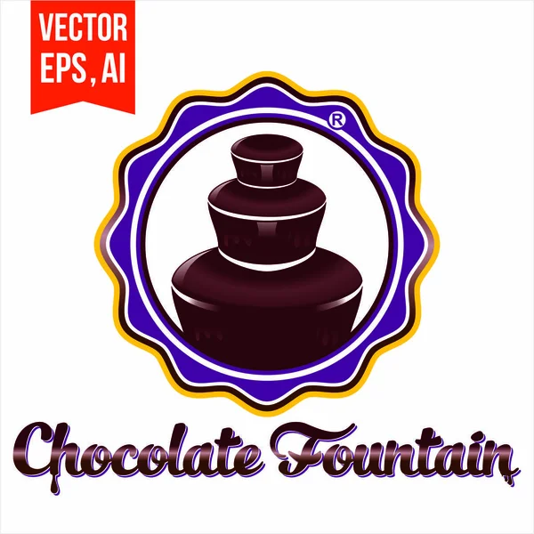 Fontaine de chocolat vacances — Image vectorielle