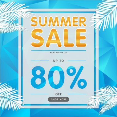 Mavi satış afiş indirim