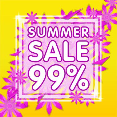 sale banner summer 99%