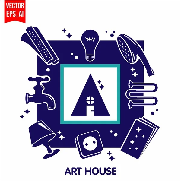 Logo ART HOUSE — Vector de stock