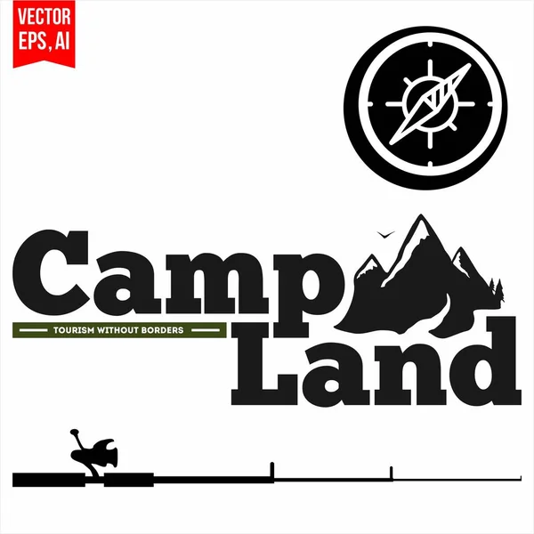 Kamp arazi logosu — Stok Vektör