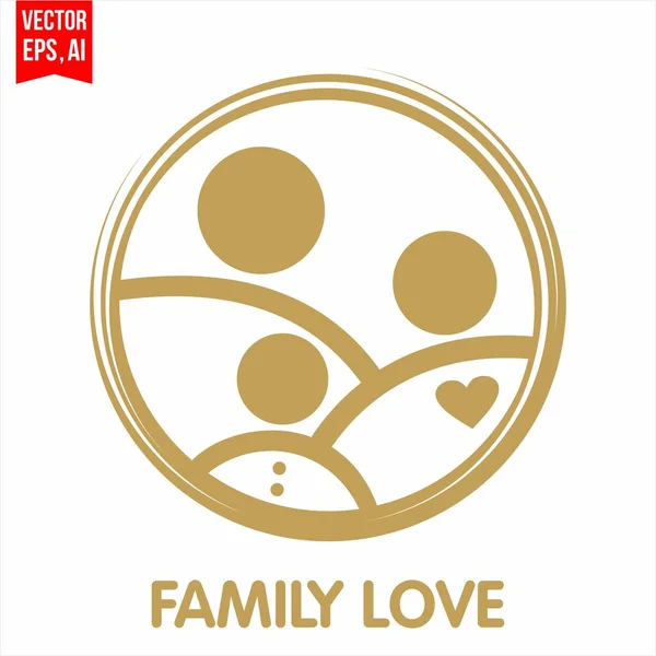Λογότυπο της οικογένειας αγάπη όμορφη — Διανυσματικό Αρχείο