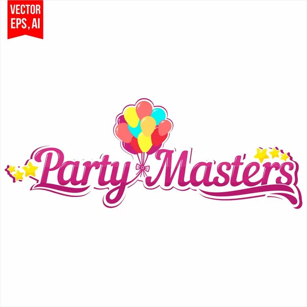 Party Masters Logotyp Lakoniska — Stock vektor