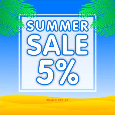 Yaz satış afiş indirim