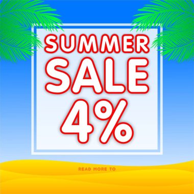 Yaz satış afiş indirim