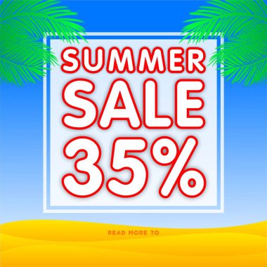 Yaz satış afiş indirim