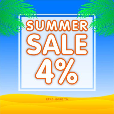 Yaz satış afiş indirim