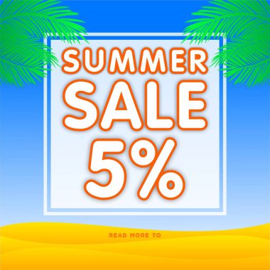 Yaz satış afiş indirim