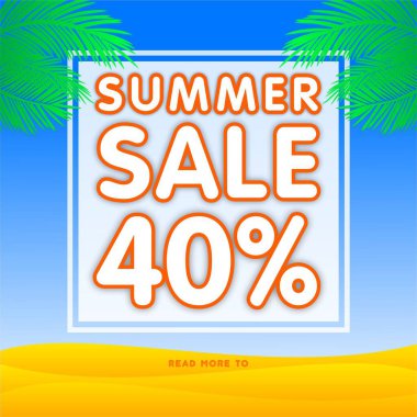 Yaz satış afiş indirim