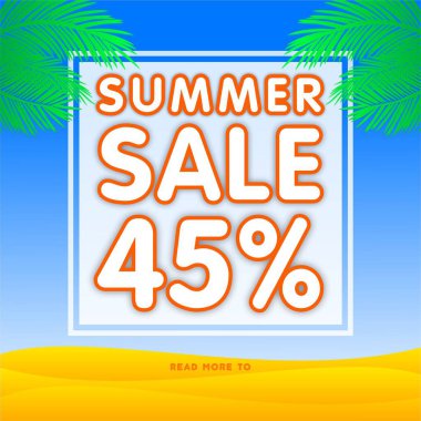 Yaz satış afiş indirim